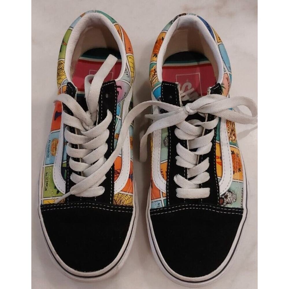 Vans "Loteria Old Skool" Sneakers (Multi/True White) Skate Women Sz 6 / Mens 4.5 - Picture 3 of 8